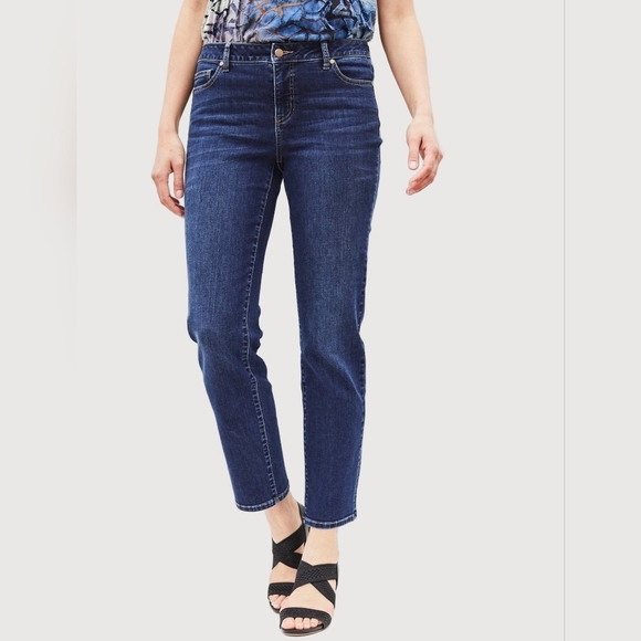 Westport 1962 Denim - Westport W62 Dark Blue Women's Signature Fit Straight Jeans - Size 12S